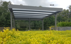 Terrasoverkapping met plat dak
